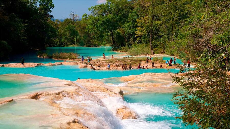 From San Cristóbal: Agua Azul and Palenque Day Trip - Agua Azul and its limestone terraces