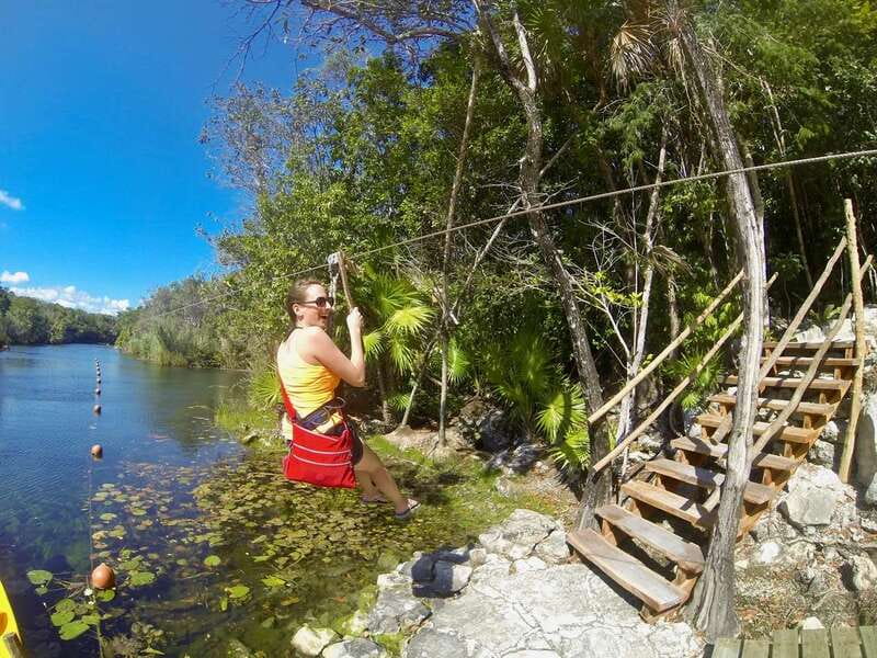 From Tulum: Four-Cenote Adventure - Naval Cenote: your first jump into the water