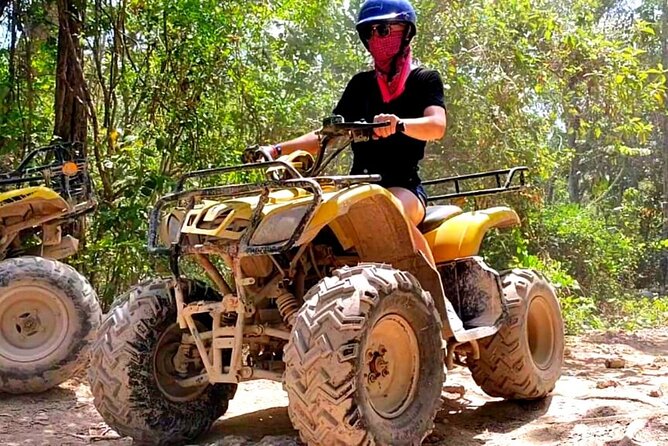 Half-day Adventure: Cenote + Ziplining + ATV Tour - Climbing to the zipline platforms