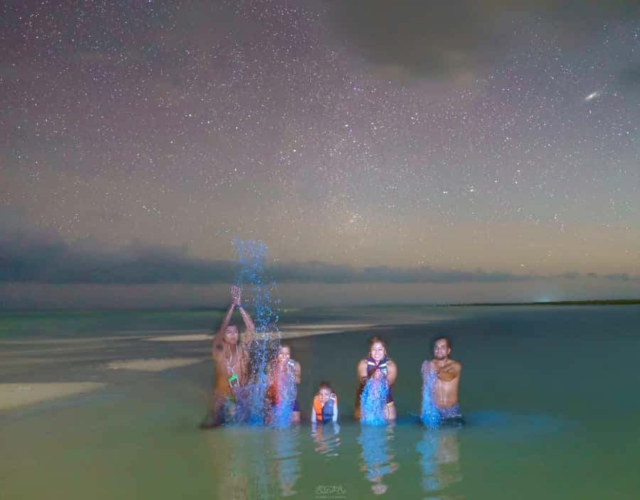 Holbox: Bioluminescence by Kayak and Stargazing. - Pickup in a Holbox golf cart