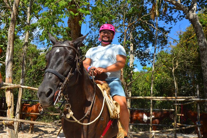 Horseback riding with ATV, zip lines and cenote, lunch and transfer - Tacos, water, and the extras that affect value