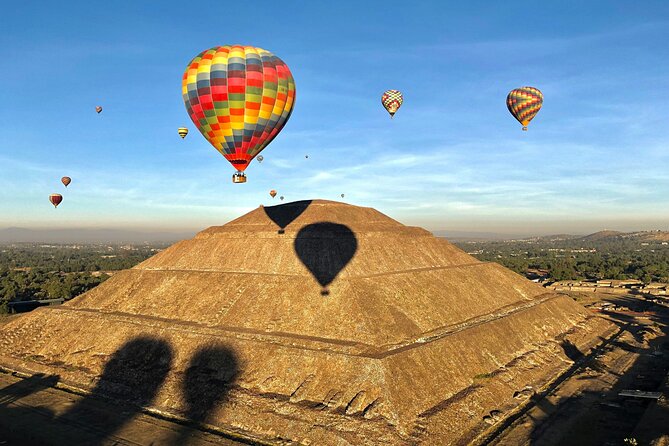 Hot Air Balloon Flight with Breakfast Cave and Pyramids Tour - Floating Above Teotihuacan