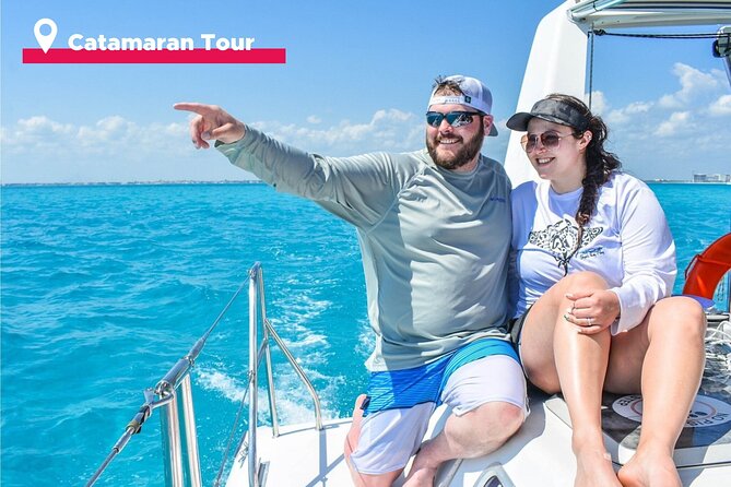 Isla Mujeres Catamaran + Snorkel + Open Bar on board + Buffet - What this Isla Mujeres catamaran day includes