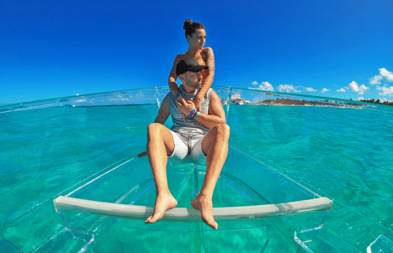 Isla Mujeres: Excursion Crystal Boat Tour at the Caribbean - La Cabonera and the Ride Back