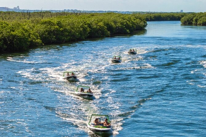 Jungle Tour adventure Cancun Speed Boat Through Mangrove - Pirate Galleons and the Photo Stops