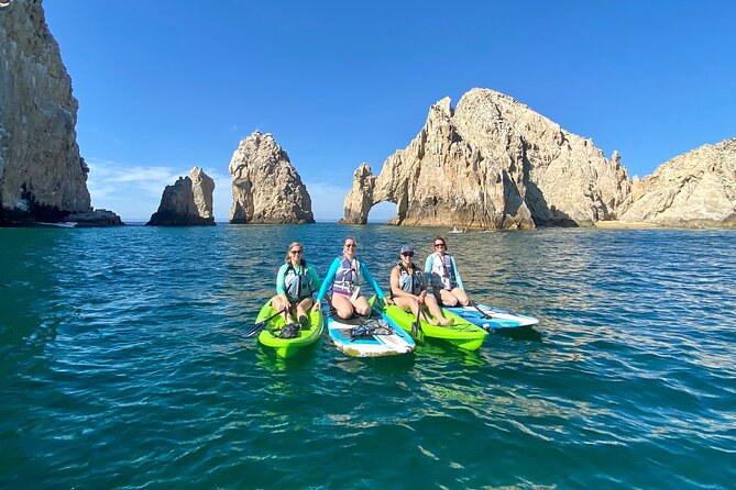 Kayak or Paddle Board & Snorkel to the Arch with Photos included - Paddling along Land’s End
