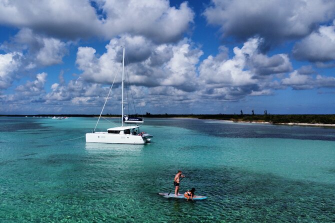 Lagoon 39ft Private Catamaran 5hr - El Cielo Full Experience - Sailing toward El Cielo and Cozumel’s clear water