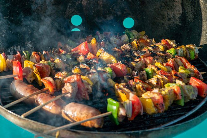 Laguna Grill - Private Boat with on-board BBQ and Drinks Included - BBQ lunch with skewers, guacamole, and cold drinks