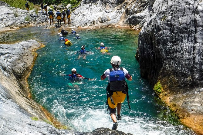 Matacanes : Canyoning + Hiking + Water Jumps + Rappel + Caves - Getting fitted for the water