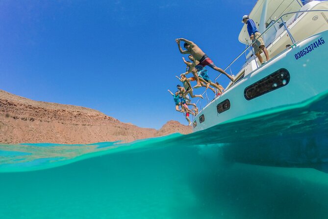 Multimillion Yacht Cabo Cruise Sunset or Snorkel Optional PICKUP! - Drinks, food, music, and onboard service