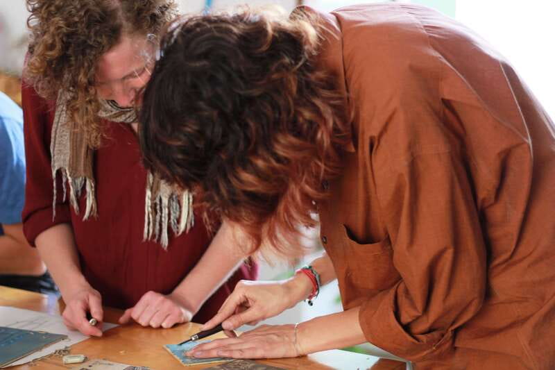Oaxaca de Juarez: Art Printing Workshop with a Local Artist - Inking and printing your artwork