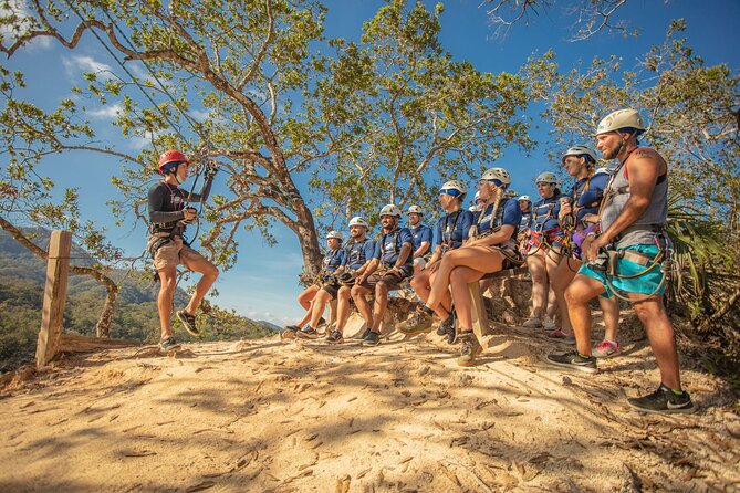 Outdoor Ziplining, Waterfalls & Speed boat in Puerto Vallarta - Rappelling beside rushing waterfalls