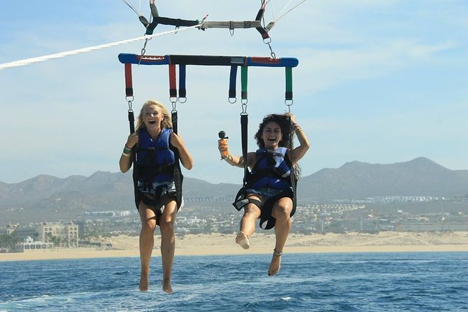 Parasailing Los Cabos Adventure - The Arch of Cabo San Lucas from above
