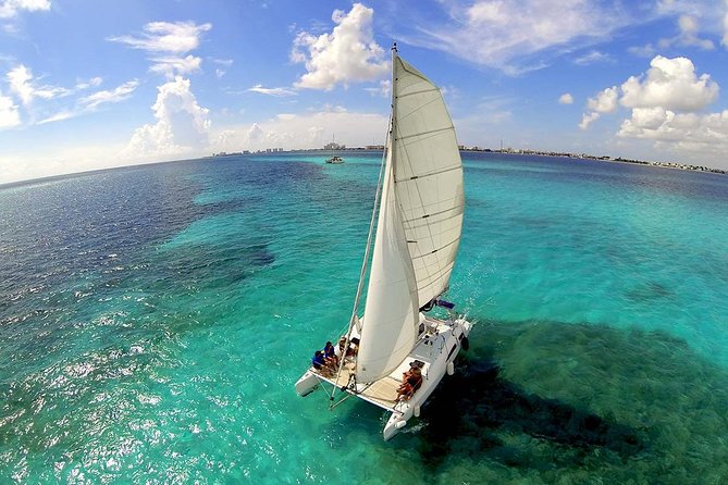 Private Catamaran from Cancun to Isla Mujeres for up to 13 People - Open Bar, Space, and the Social Side