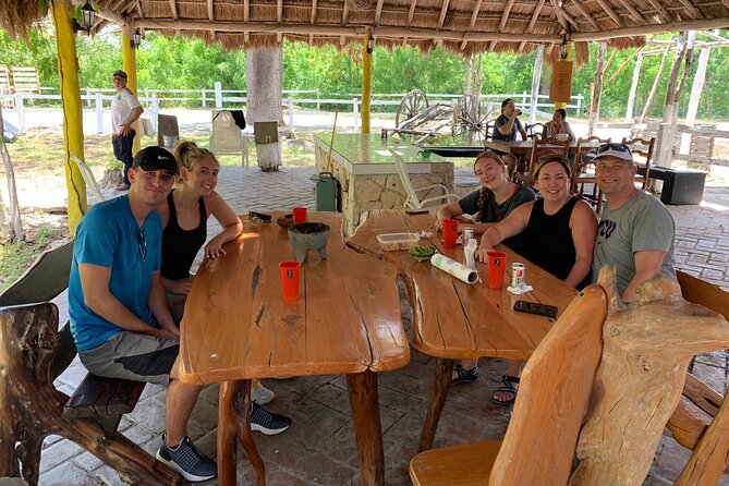 Private Cozumel Cave and Ruin Exploration Tour with Mexican Lunch - El Mirador combines craft huts, sea views, and lunch