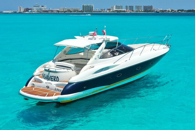 Private Premium Yacht 46FT Rental in Cancún - Four Hours: Snorkeling, Playa Norte, and a Fast Island Visit