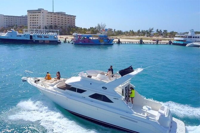 Private SeaRay 47ft Yacht Rental Cancun 23P6 - Leaving Sunset Marina in Cancun’s Hotel Zone