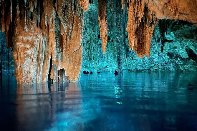 Private Tour of Uxmal and Cenote Hacienda Mucuyche 2 cenotes - Reaching the second cenote by artificial river