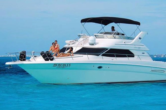 Private Yacht - 46 ft SeaRay Cancun Bay Snorkel 23P4 - What the Cancun yacht day actually feels like