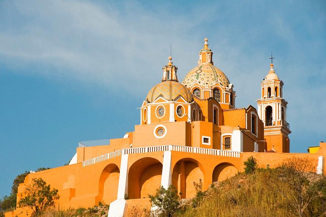 Puebla, Cholula & Tonantzintla Day Trip with Optional Lunch - Cholula: a church above an ancient pyramid