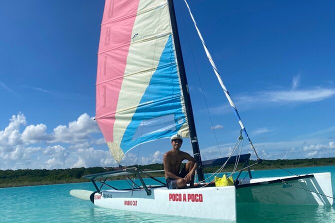 Sail away! Hobie Cat Tour Bacalar - Sailing with Laura and Victor