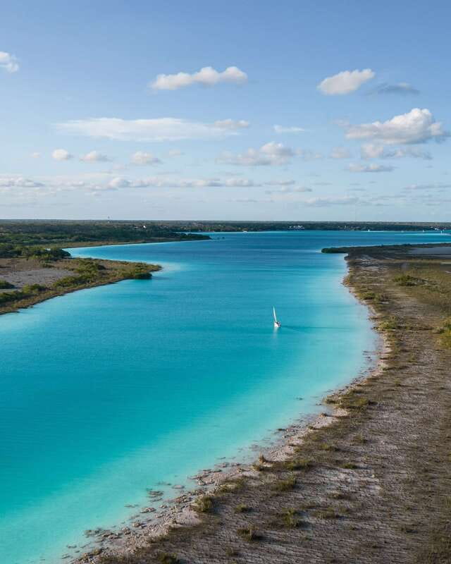 Sailboat tour in the seven colors lagoon of Bacalar - Pirate’s Channel and the best swim of the morning