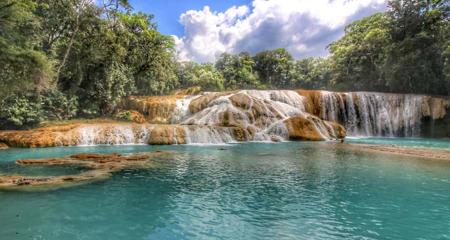 San Cristóbal: Agua Azul, Misol Ha & Palenque Experience - Agua Azul and its bright cascades