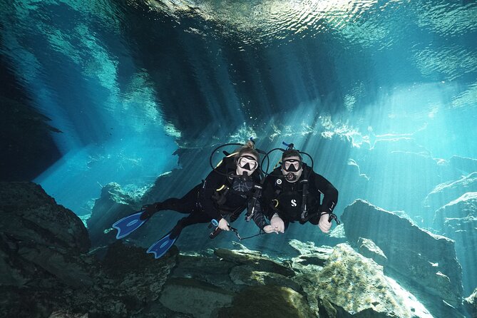 Scuba Diving in Cenote Kukulkan from Playa del Carmen - Getting ready beside the cenote