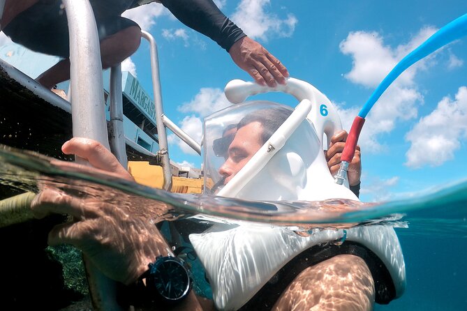 SeaTrek Underwater Helmet Diving Experience in Downtown Cozumel - Returning to shore and using the beach club