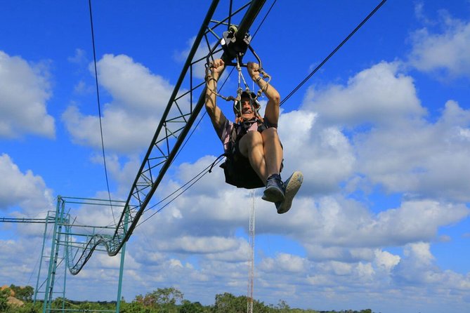 Selvatica Park Ziplines, Cenote, and ATV Tour From Cancun and Riviera Maya - Skywalk ropes, bungee swing, and parachute jump