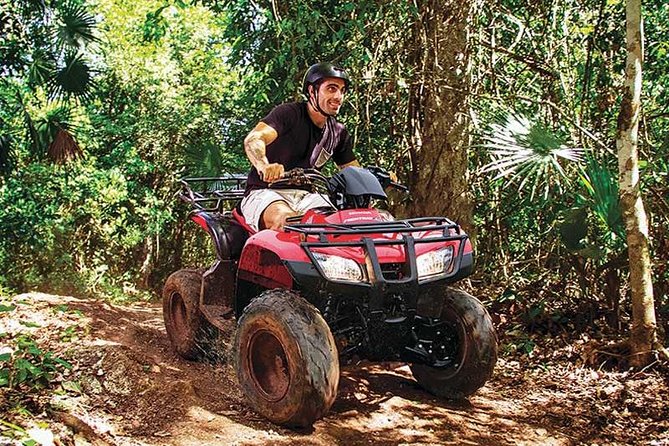 Snorkel, ATV, Zipline and Cenote Adventure from Cancun - ATV Riding on the Boca del Puma Trails