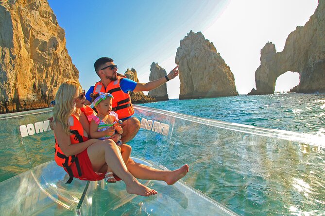 Tours in Cabo, Paseo al Arco and Fin de la Tierra in the only Clear Boat - From the Marina to Land’s End