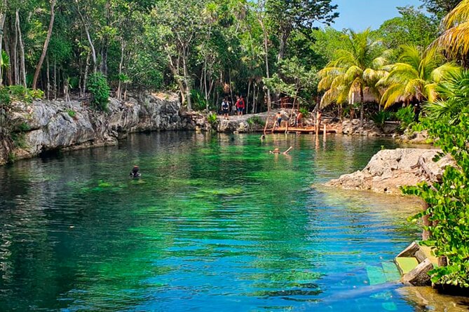 Tulum and Coba with Cenote Swim and Lunch from Cancun - The cenote stop: refreshing water, rustic surroundings