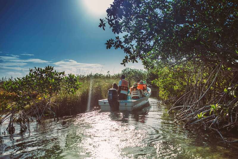 Tulum: Mayan Ruins & Sian Kaan Tour with Boat Ride and Lunch - Walking through the Maya ruins in the morning